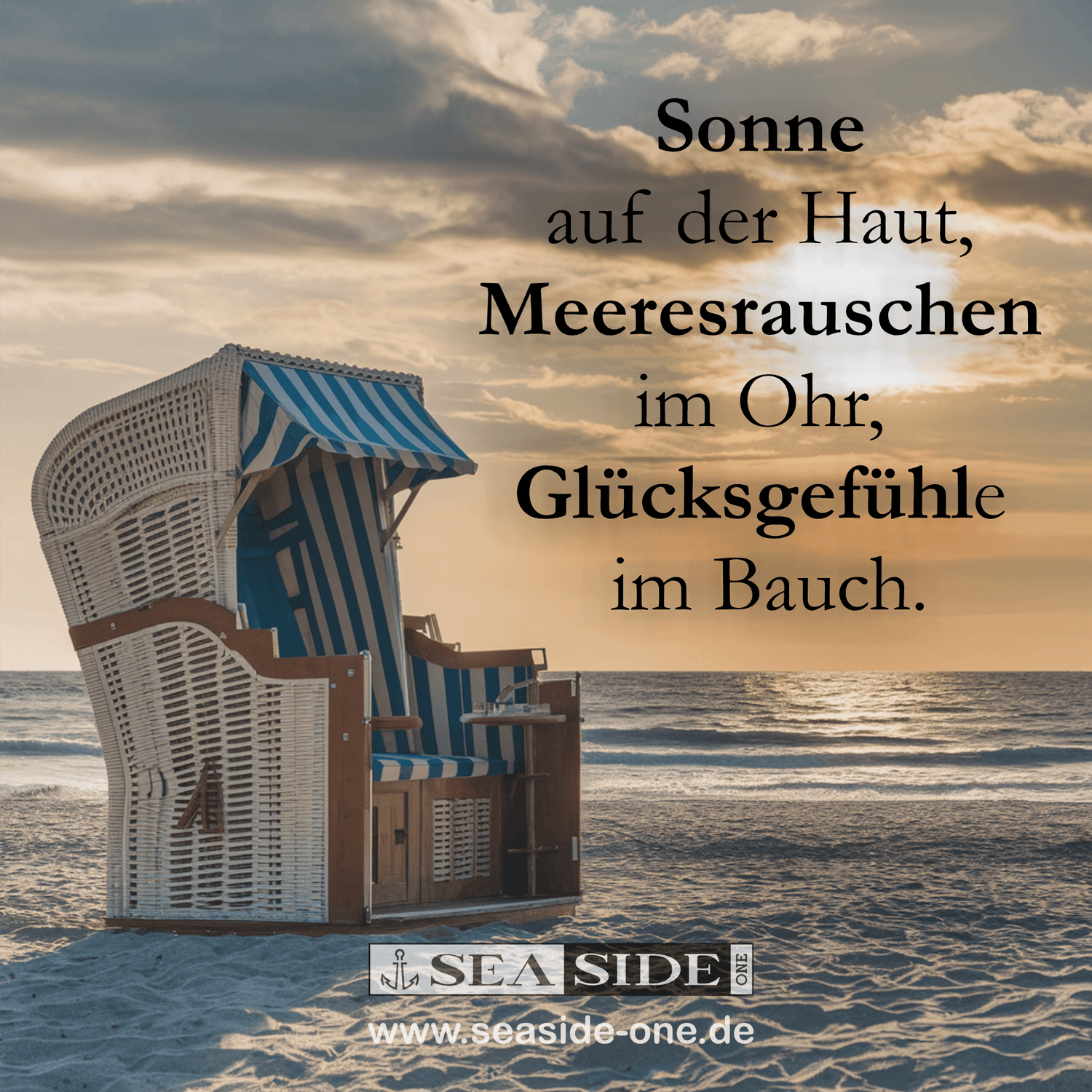  meeres spruch meeresrauschen vor einem maritimen hintergrund