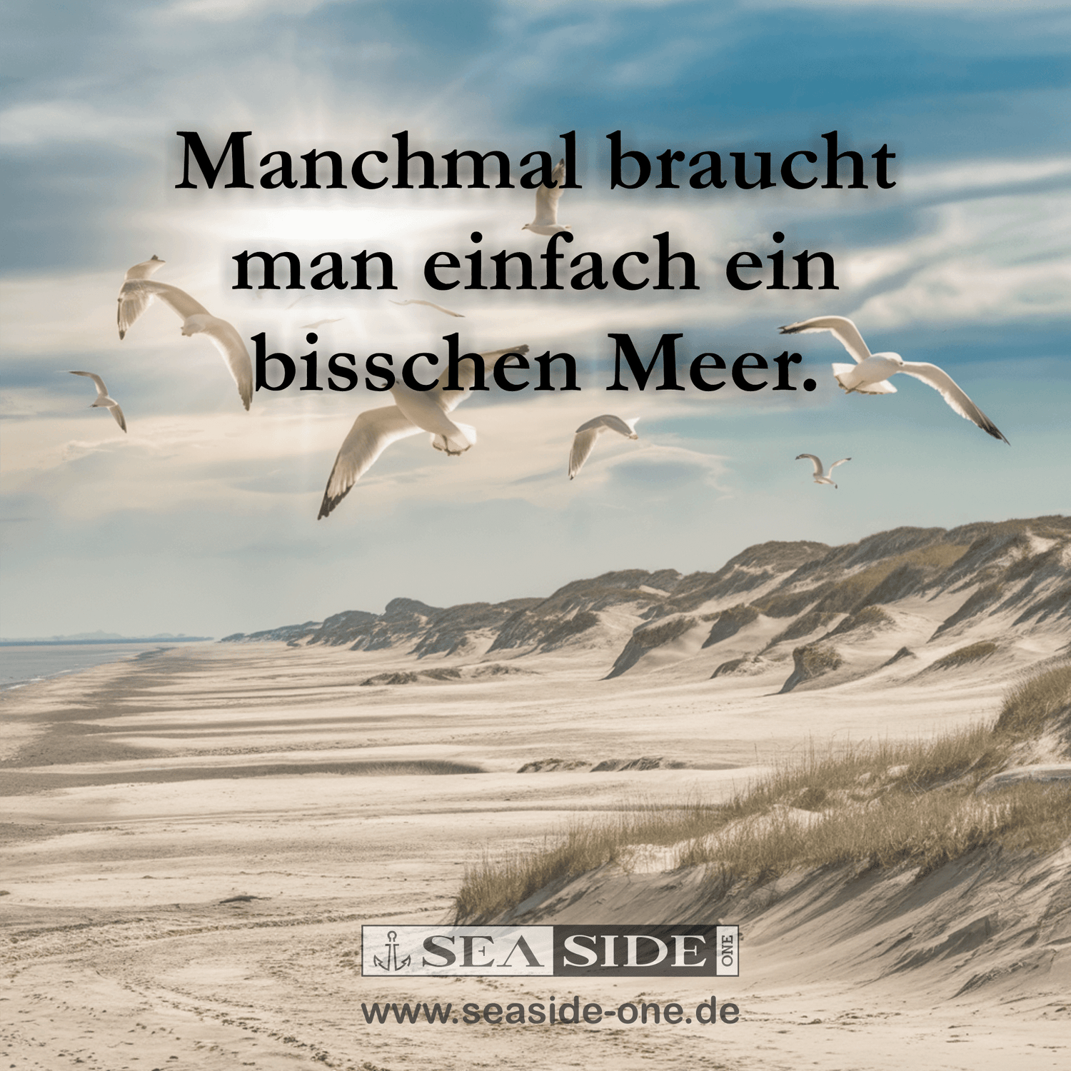  meeres spruch bisschen meer sein vor einem maritimen hintergrund