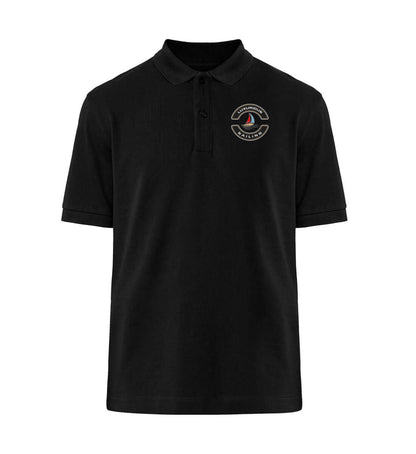 Luxurious Sailing - maritimes Unisex Premium Polo Shirt Bio Baumwolle Schwarz