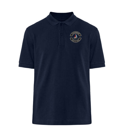 Luxurious Sailing - maritimes Unisex Premium Polo Shirt Bio Baumwolle Blau
