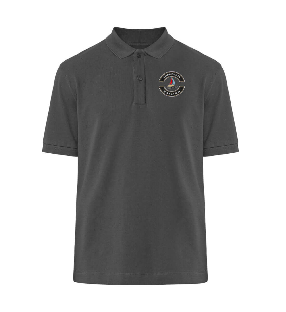 Luxurious Sailing - maritimes Unisex Premium Polo Shirt Bio Baumwolle anthrazit