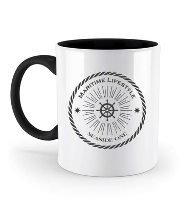 Maritime Tasse - Geschenkidee - Maritime Lifestyle - Zweifarbige Tasse