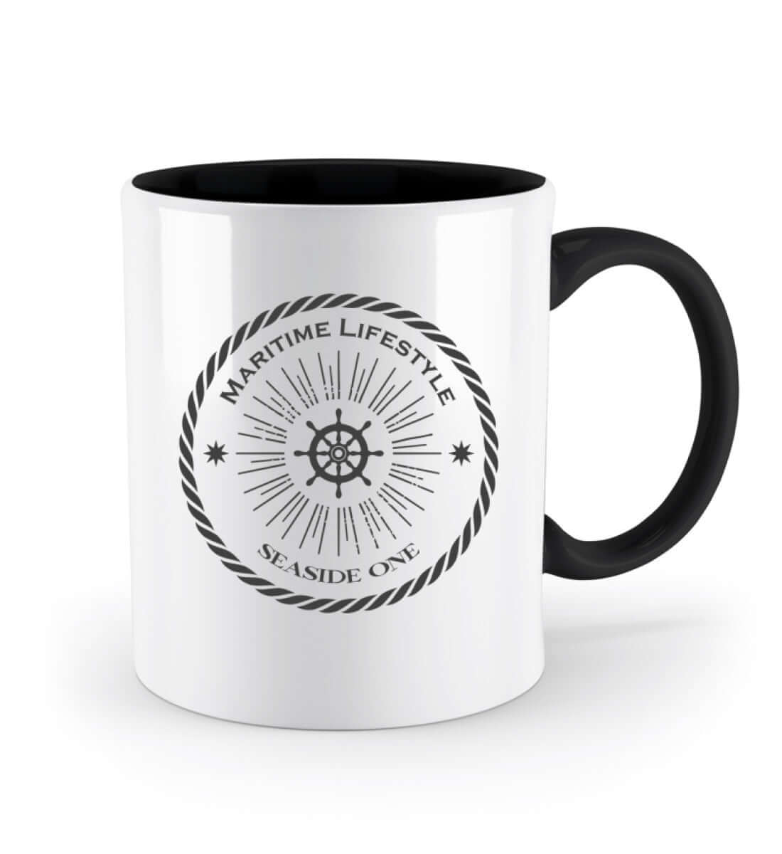 Maritime Tasse - Geschenkidee - Maritime Lifestyle - Zweifarbige Tasse