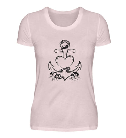 maritime Kleidung AnkerLiebe - Damen Premium T-Shirt lang Farbe: Orchid Pink