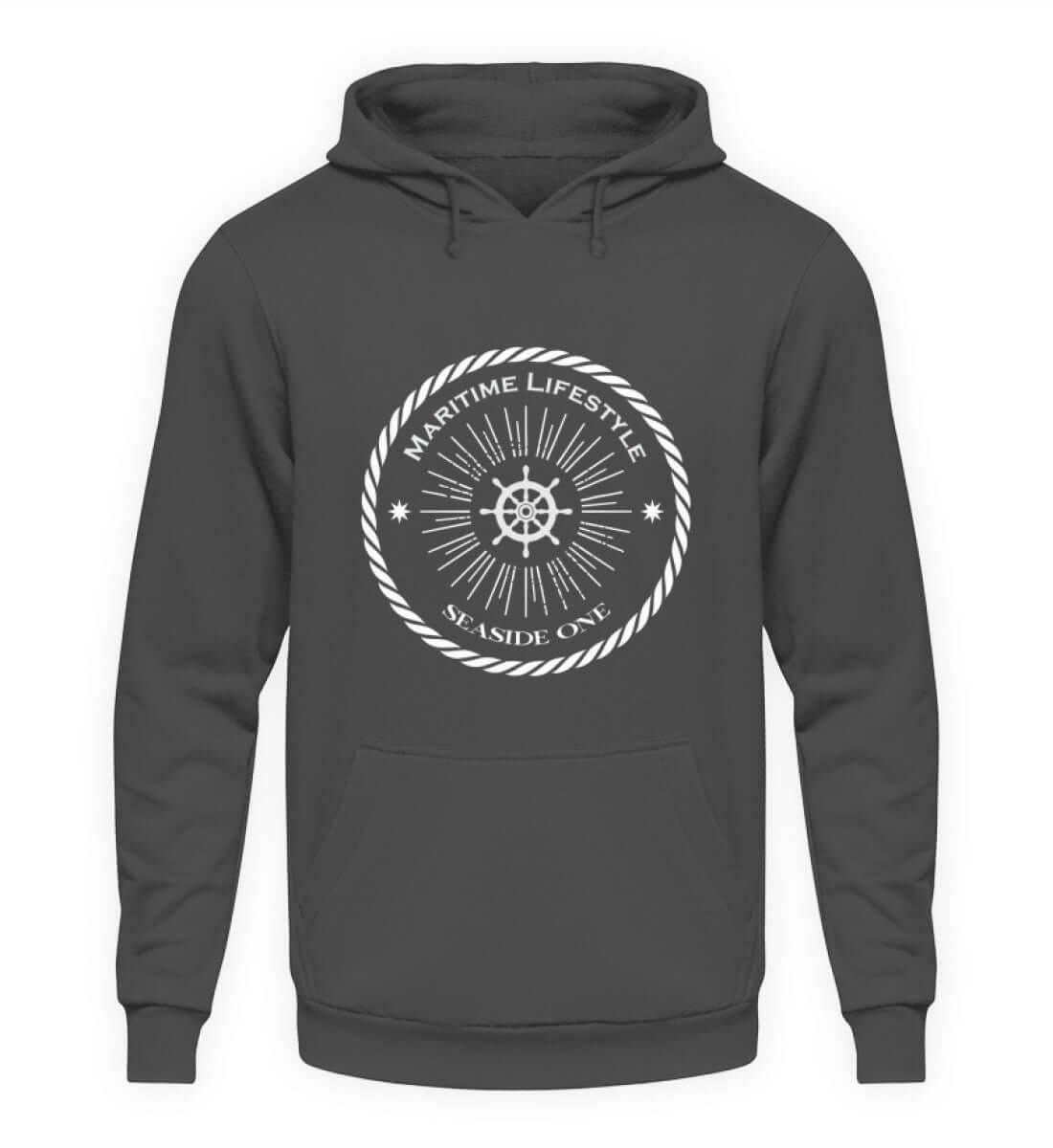 maritime Kleidung Maritime Lifestyle - Basic Unisex Hoodie Farbe: Steel Grey (Solid)