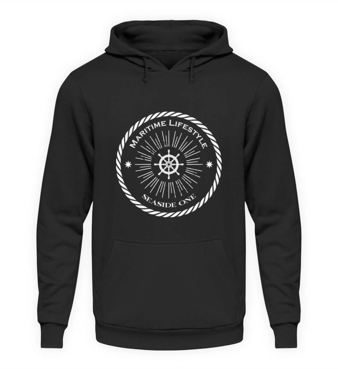 maritime Kleidung Maritime Lifestyle - Basic Unisex Hoodie Farbe: Deep Black
