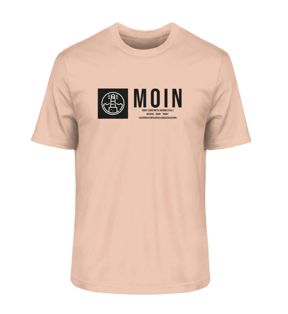 Maritime Kleidung Leuchtturm Moin - Herren Premium Bio T-Shirt Farbe: Fraiche Peche