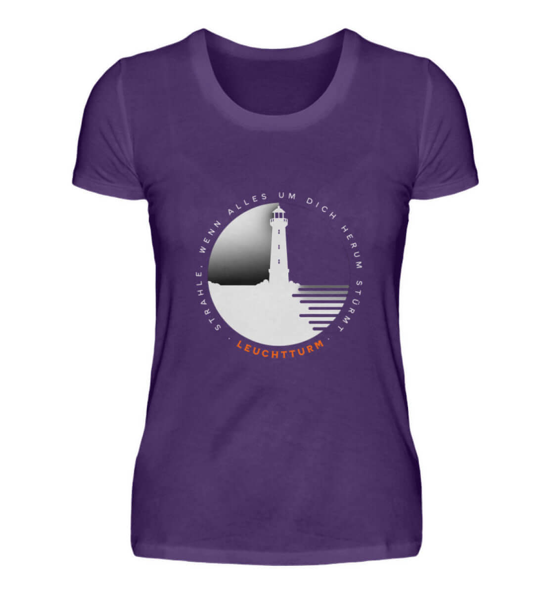 Maritime Kleidung Leuchtturm - Damen Premium T-Shirt lang Farbe: Urban Purple