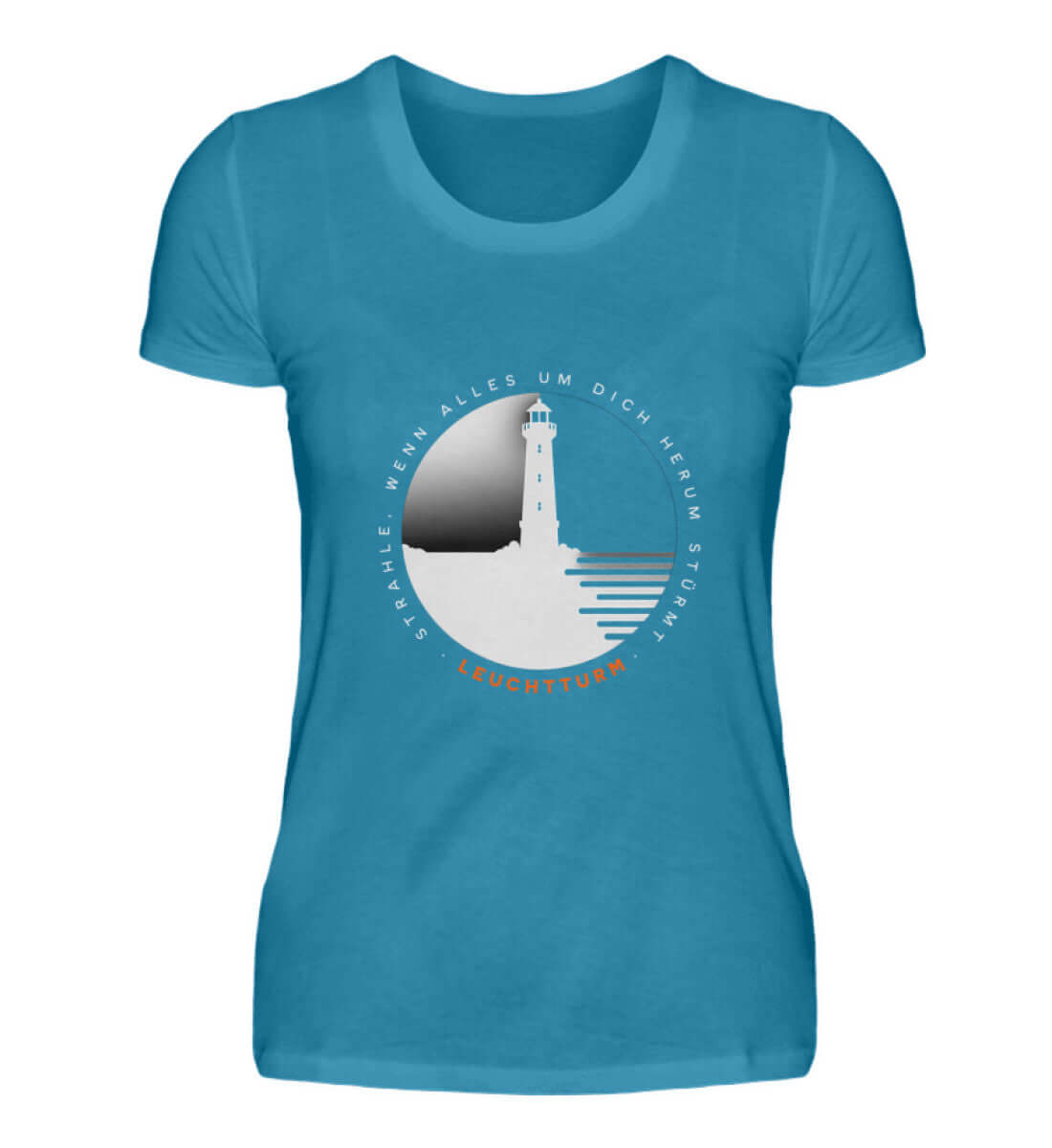 Maritime Kleidung Leuchtturm - Damen Premium T-Shirt lang Farbe: Atoll