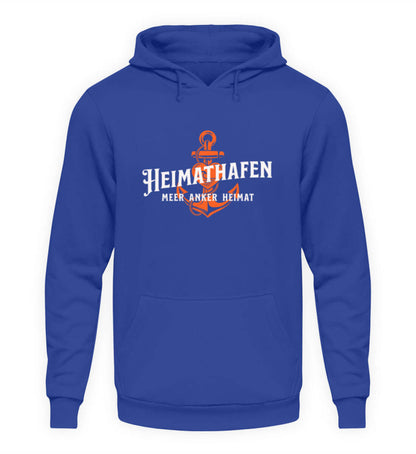 Maritime Mode Heimathafen Anker Heimat - Basic Unisex Hoodie Farbe: Royal Blue