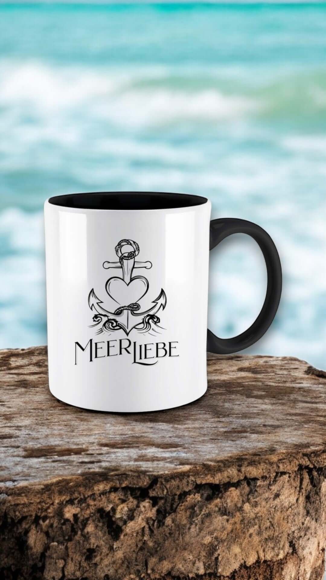 eine Geschenkidee, eine Tasse mit einem maritimen Meerliebe Motiv