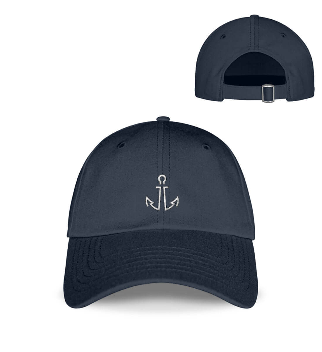 maritimes Baseball Cap " SeaSide One " Anker - Bio Baumwolle blau