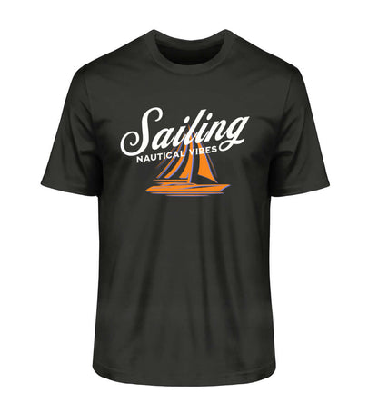 Maritime Mode Nautical Vibes - Herren Bio Premium T-Shirt Farbe: Black