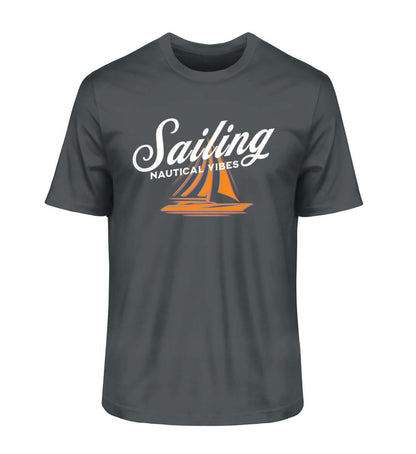 Maritime Mode Nautical Vibes - Herren Bio Premium T-Shirt Farbe: India Ink Grey