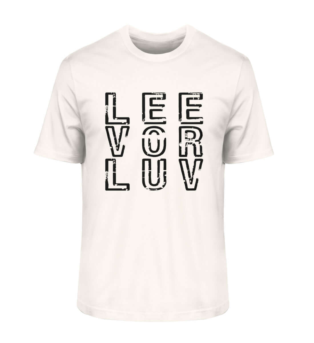 maritime Mode Helles LEE vor LUV Shirt - Herren Premium Bio Shirt in der modischen Farbe: Vintage White nur für Segler mit Humor